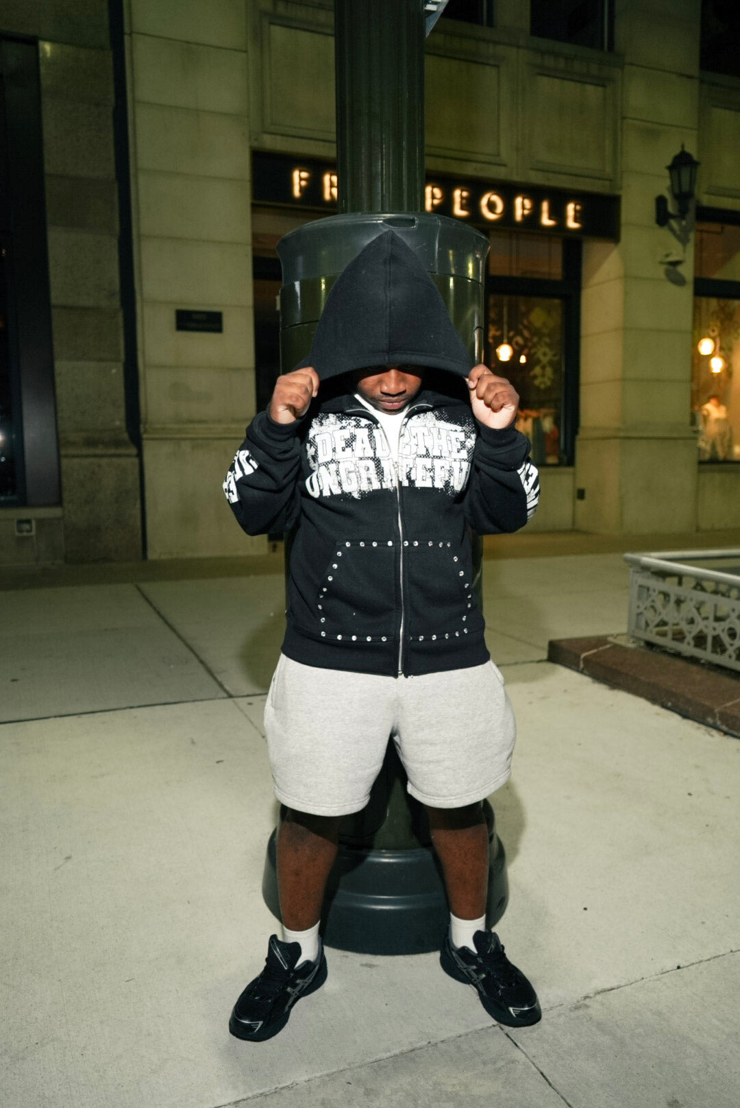 DEAD2THEUNGRATEFUL BLACK + WHITE ZIP-UP