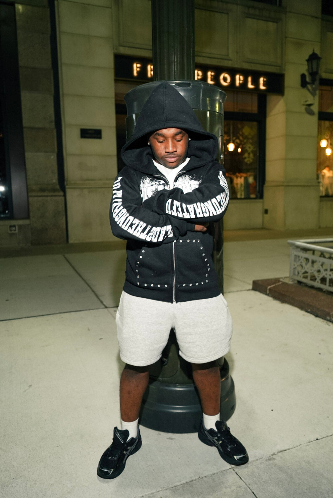 DEAD2THEUNGRATEFUL BLACK + WHITE ZIP-UP