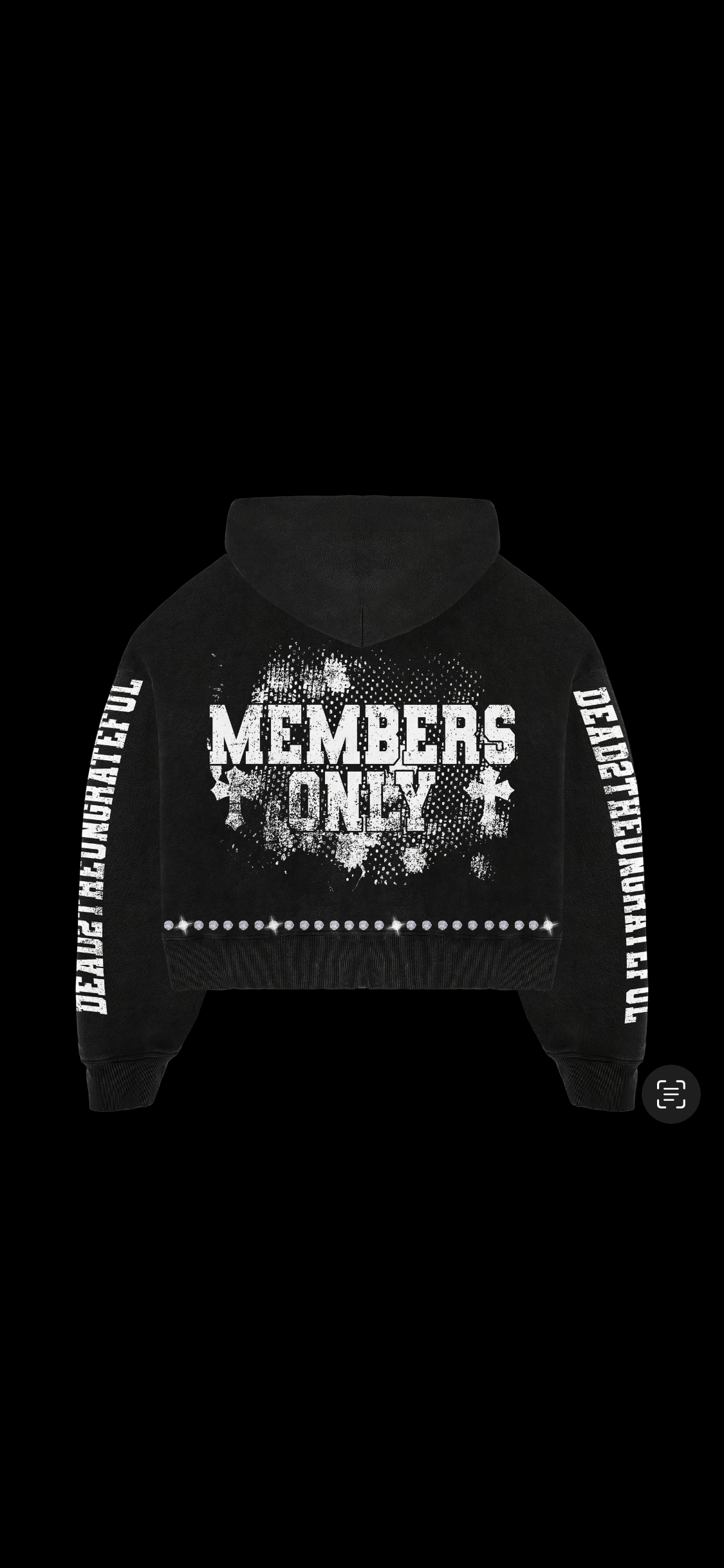 DEAD2THEUNGRATEFUL BLACK + WHITE ZIP-UP