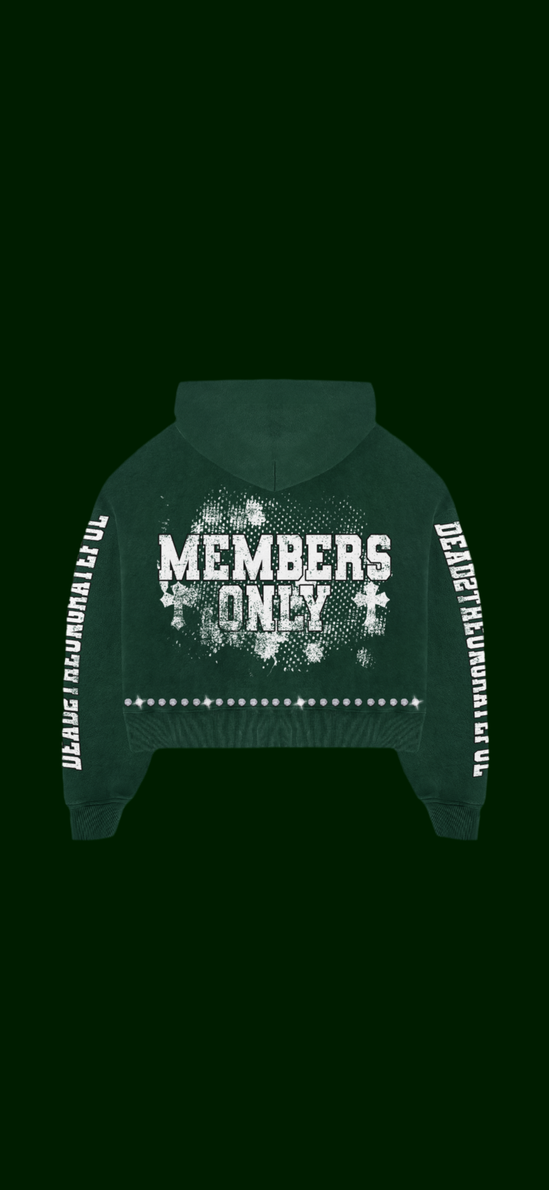 DEAD2THEUNGRATEFUL GREEN + WHITE ZIP-UP