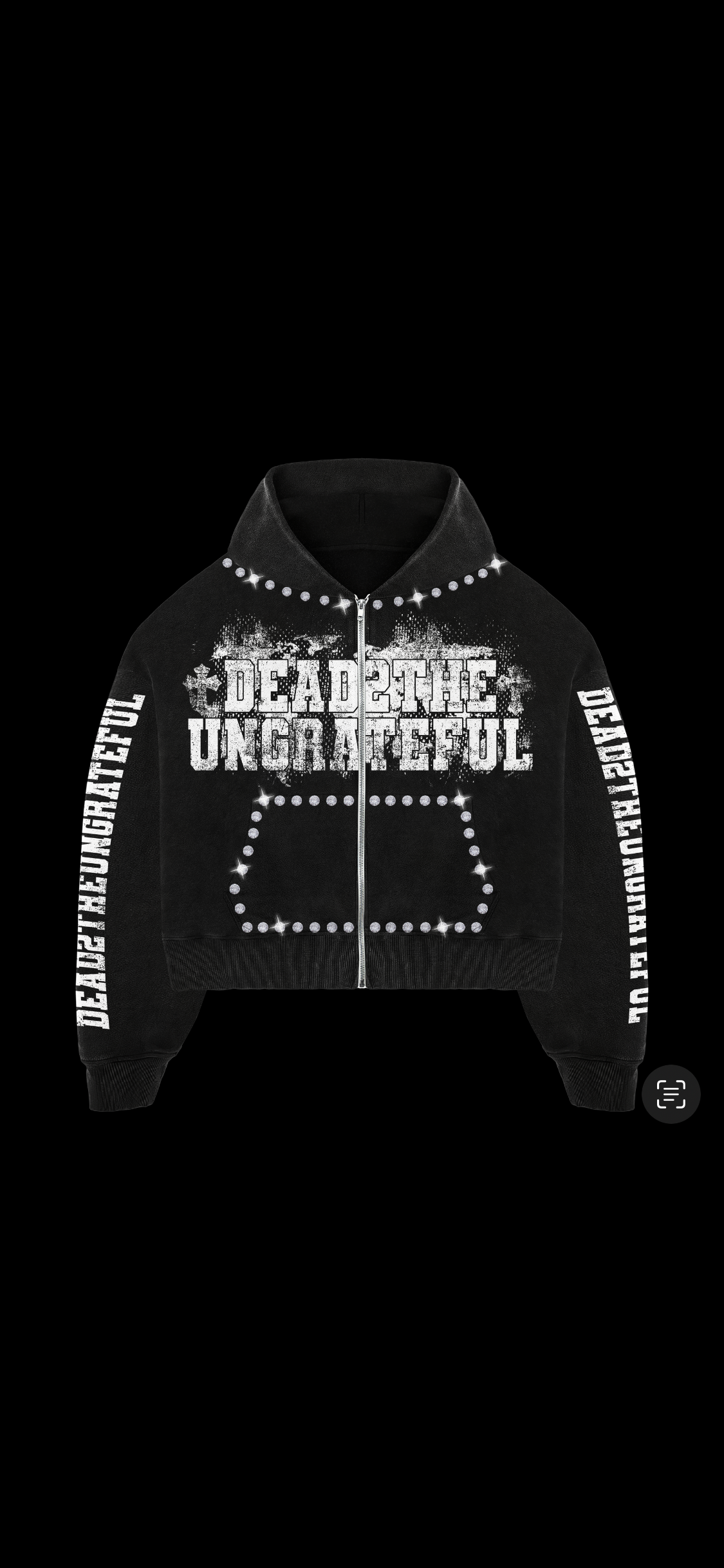 DEAD2THEUNGRATEFUL BLACK + WHITE ZIP-UP